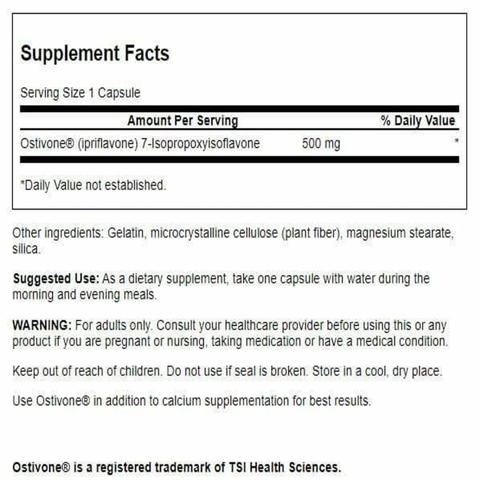 Ostivone 500 mg capsules close-up
