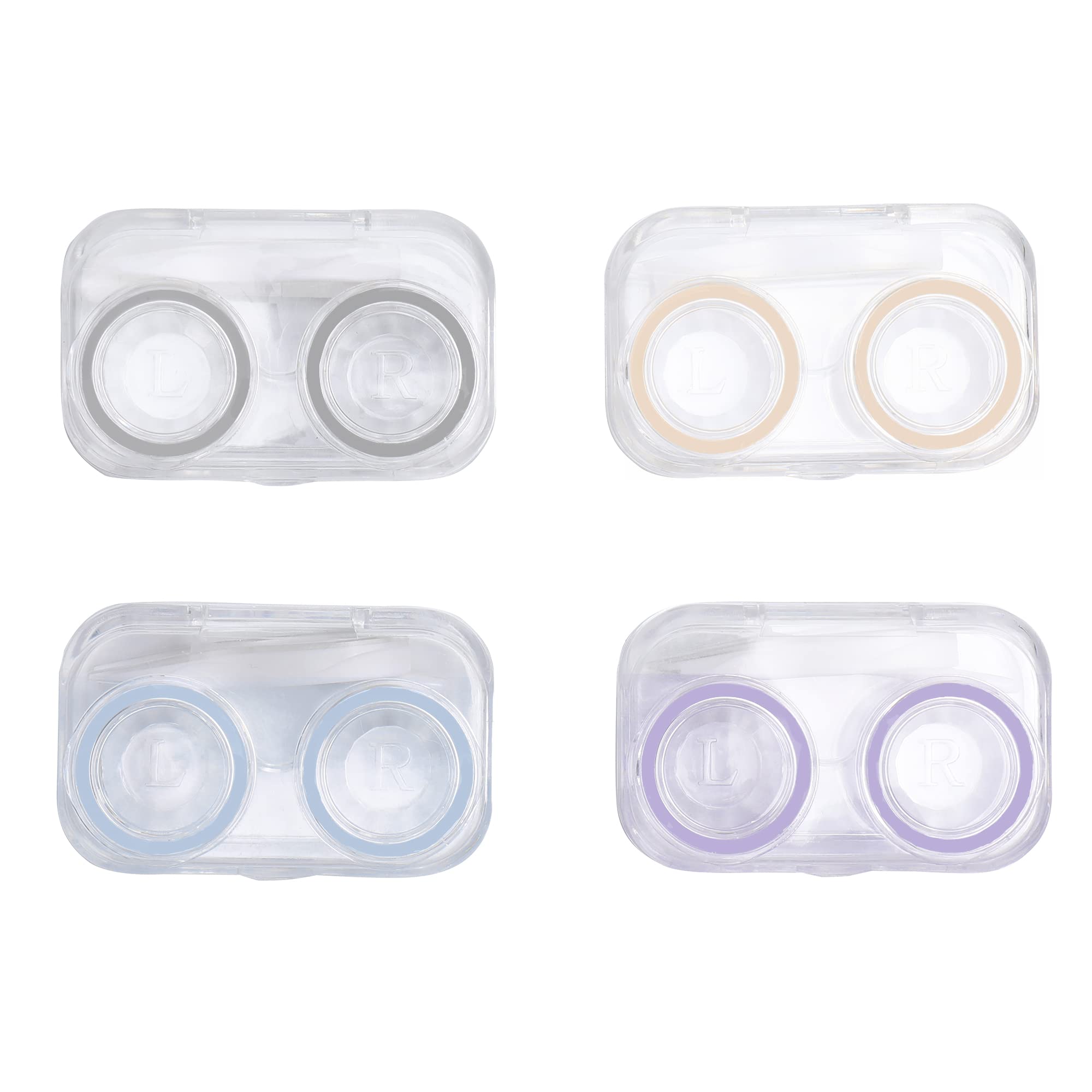 Othirls 4-piece colorful contact lens cases set with travel accessories
