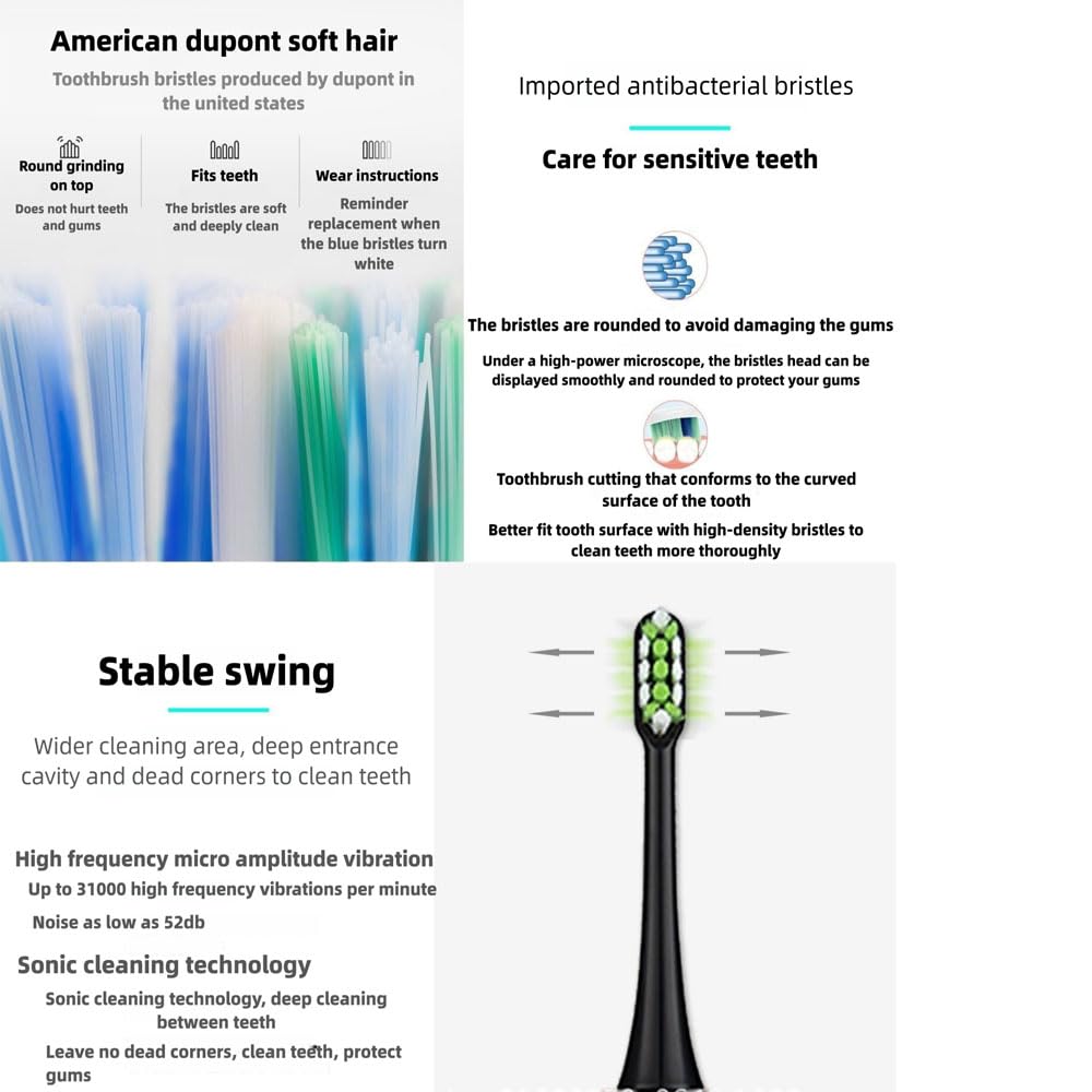 4 brushing modes icons: Clean, Whitening, Gum Care, Polishing