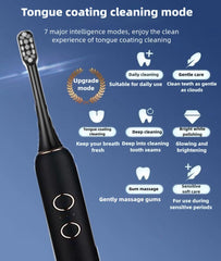 IPX7 waterproof rating badge on the toothbrush