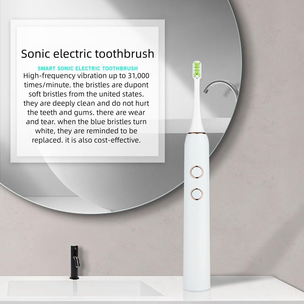 4 replacement brush heads for OUGEER Sonic Toothbrush