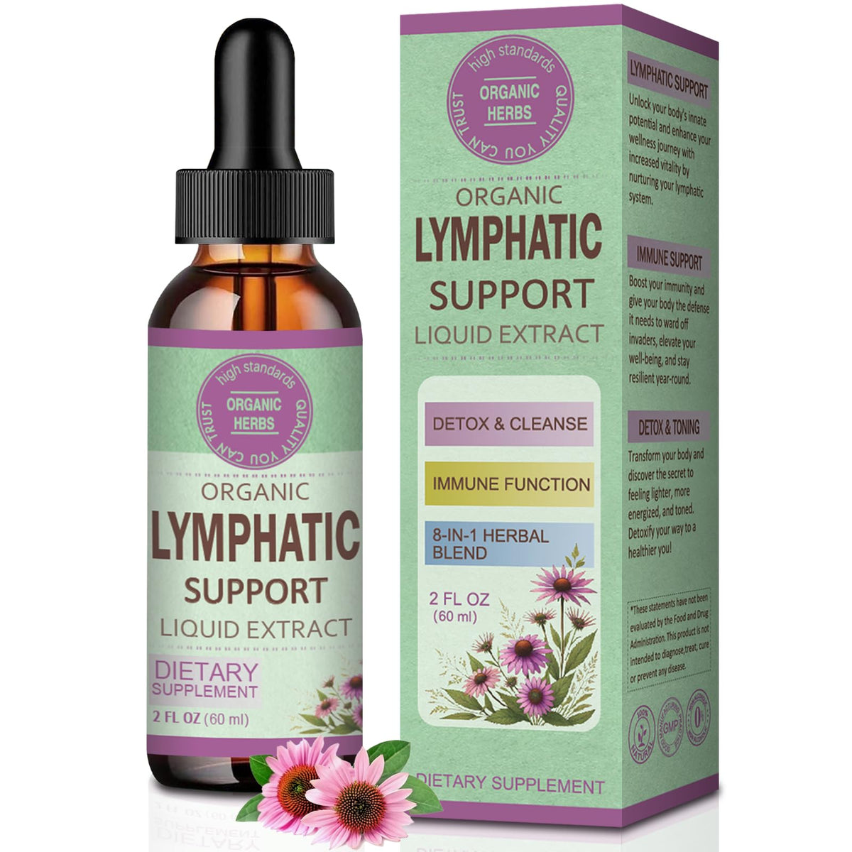 OUROZO Lymphatic Drainage Drops bottle with dropper