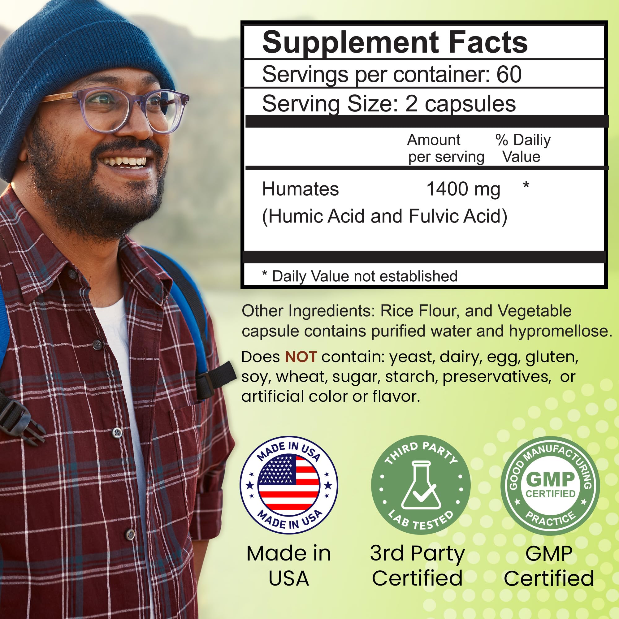 USA-made badge on supplement packaging