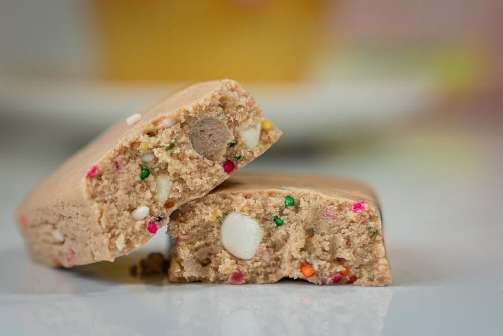 12-count box of Outright Bars Birthday Cake Peanut Butter