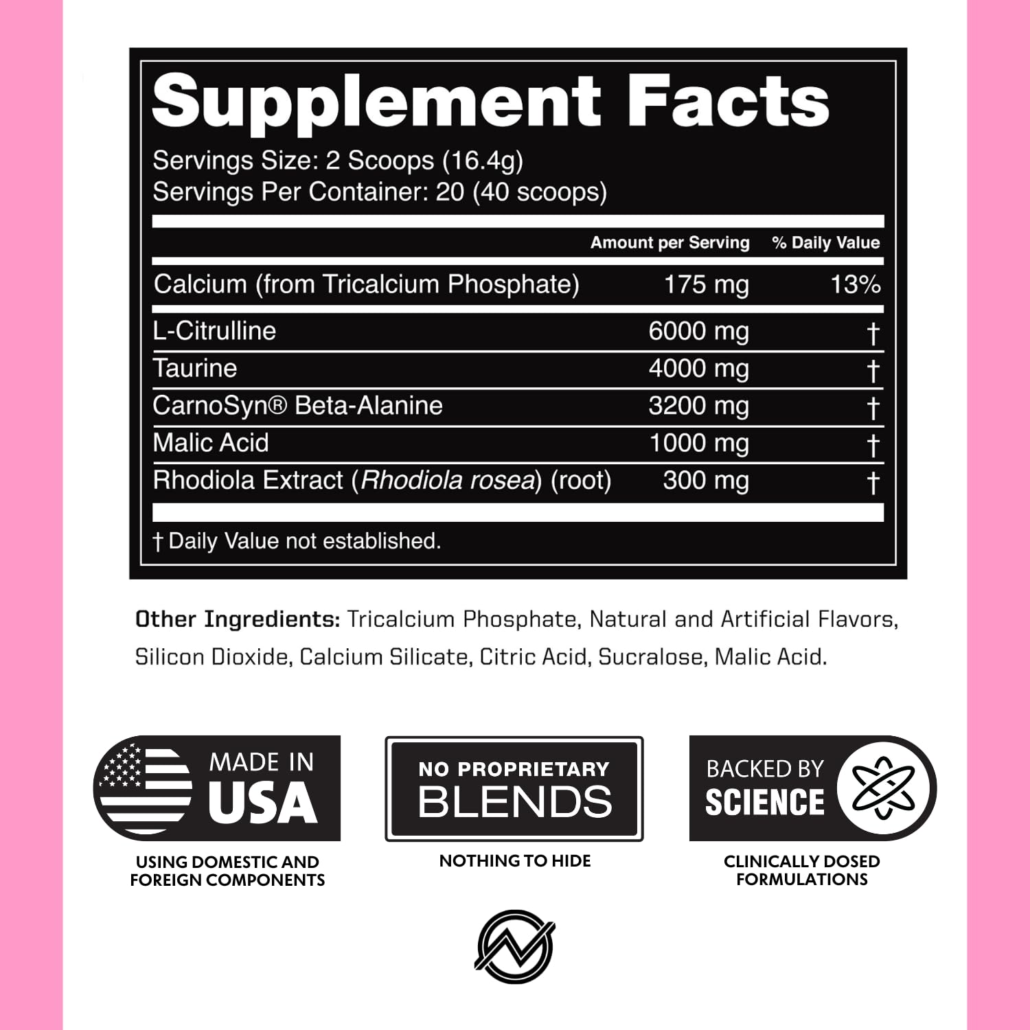 Outwork Nutrition non-stim preworkout scoop in hand for easy measurement and steady energy