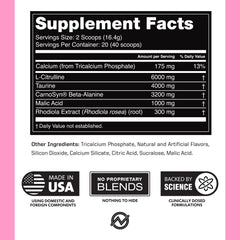 Outwork Nutrition non-stim preworkout scoop in hand for easy measurement and steady energy