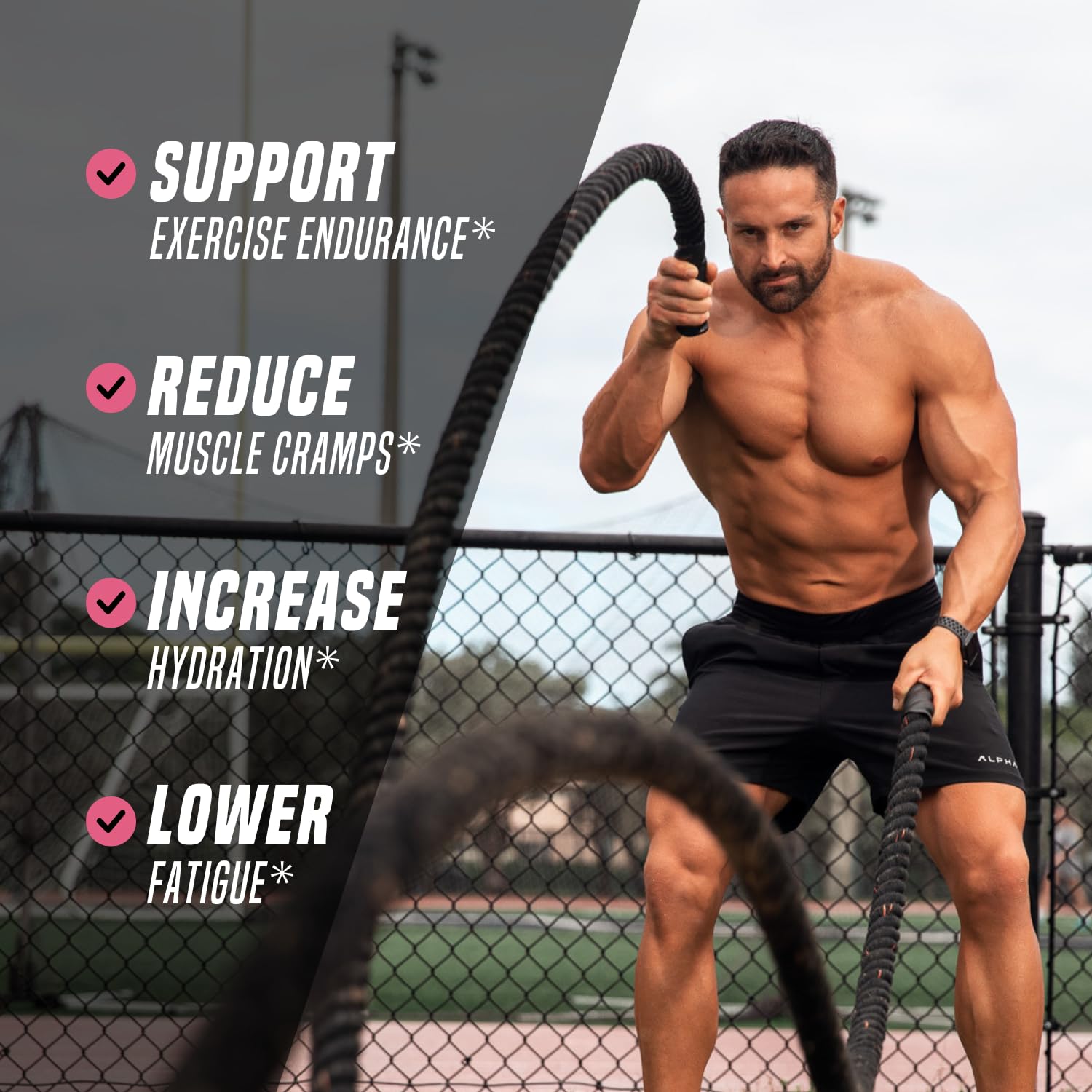 Outwork Nutrition Electrolytes Powder glass with ice showcases refreshing hydration