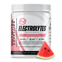 Outwork Nutrition Electrolytes Powder watermelon tub for steady hydration during workouts