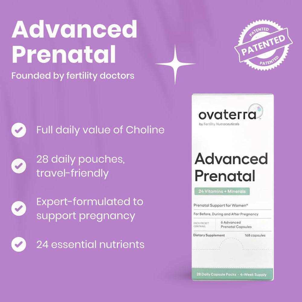 Eco-friendly, recyclable packaging for Ovaterra prenatal vitamins