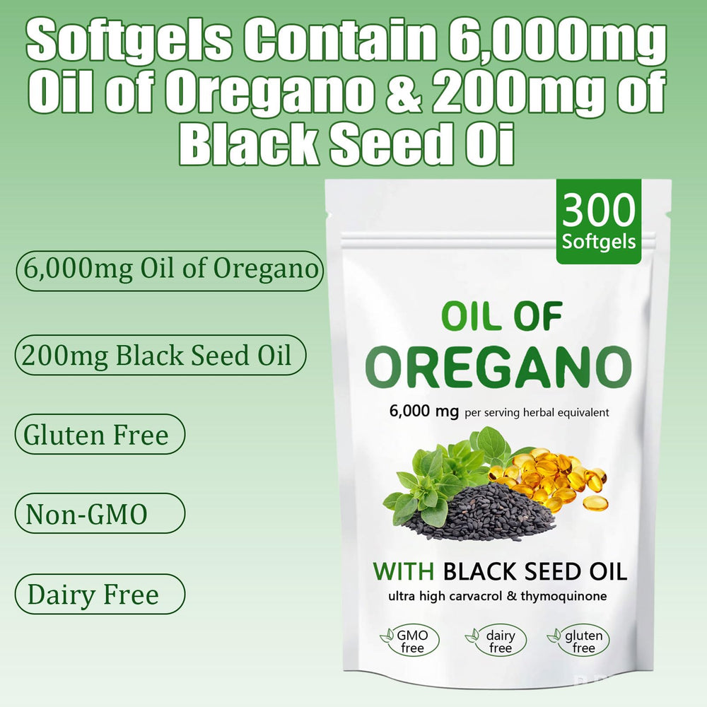 Gluten-free and soy-free oregano oil capsules