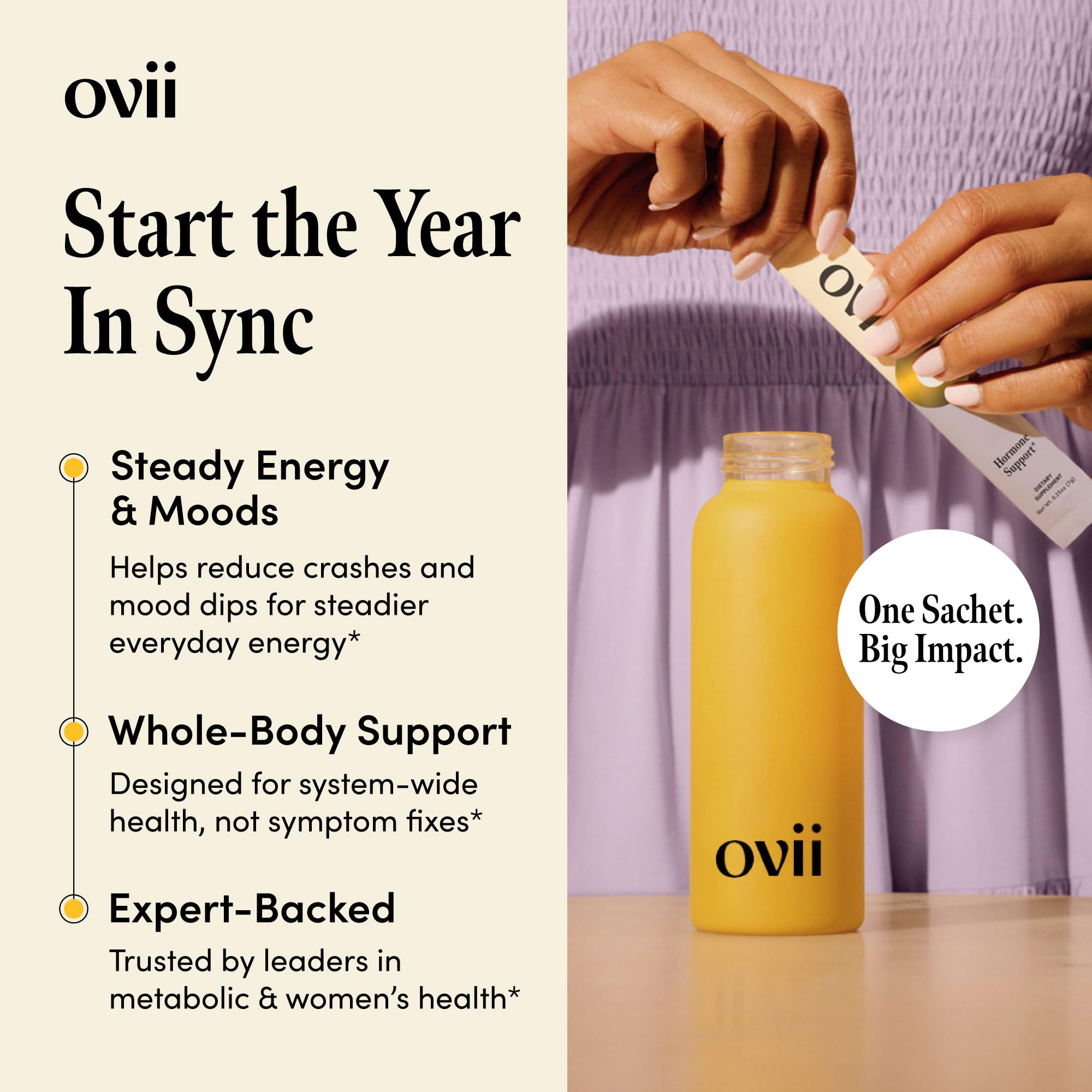 Ovii open container with scoop showing portion control and convenience