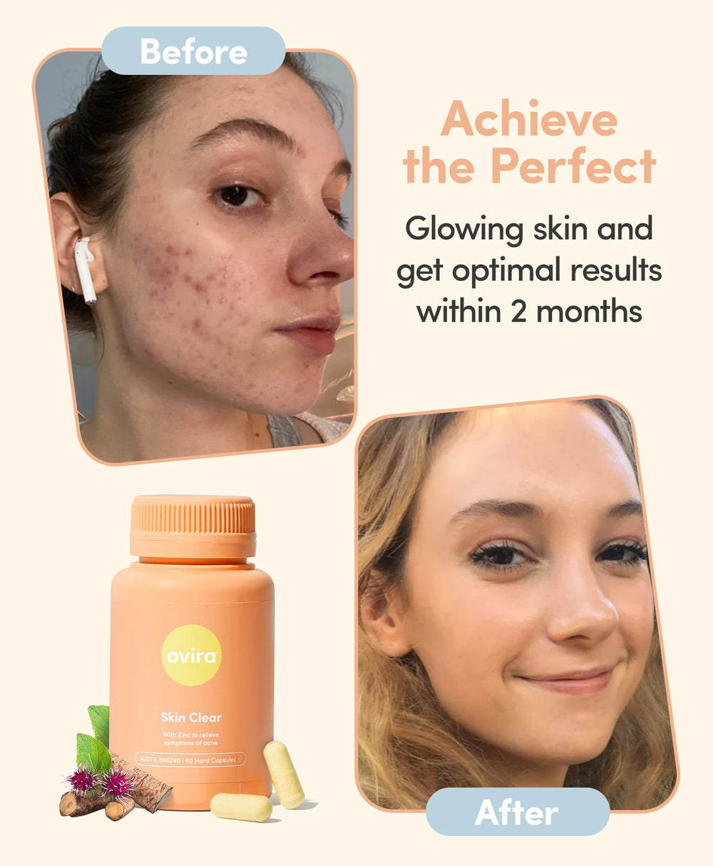 Graphic showing taking two capsules daily