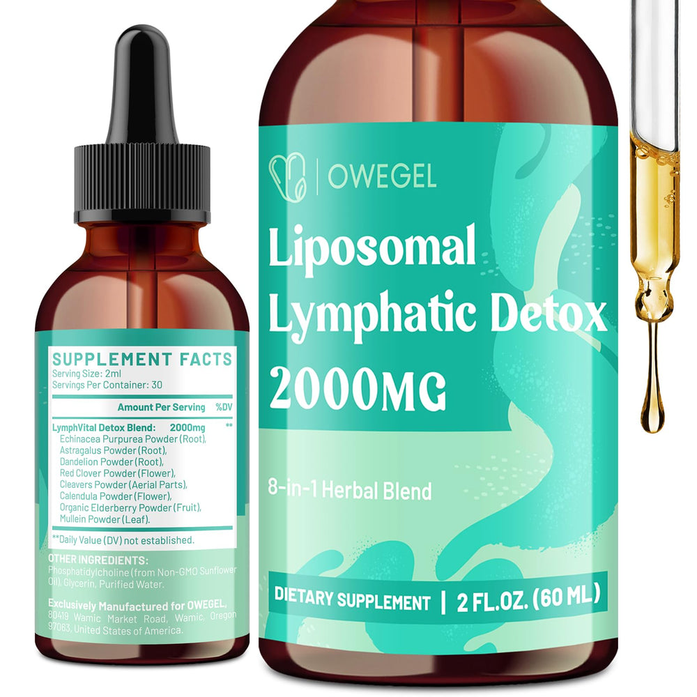 Product hero image: OweGel Liposomal Lymphatic Drops bottle