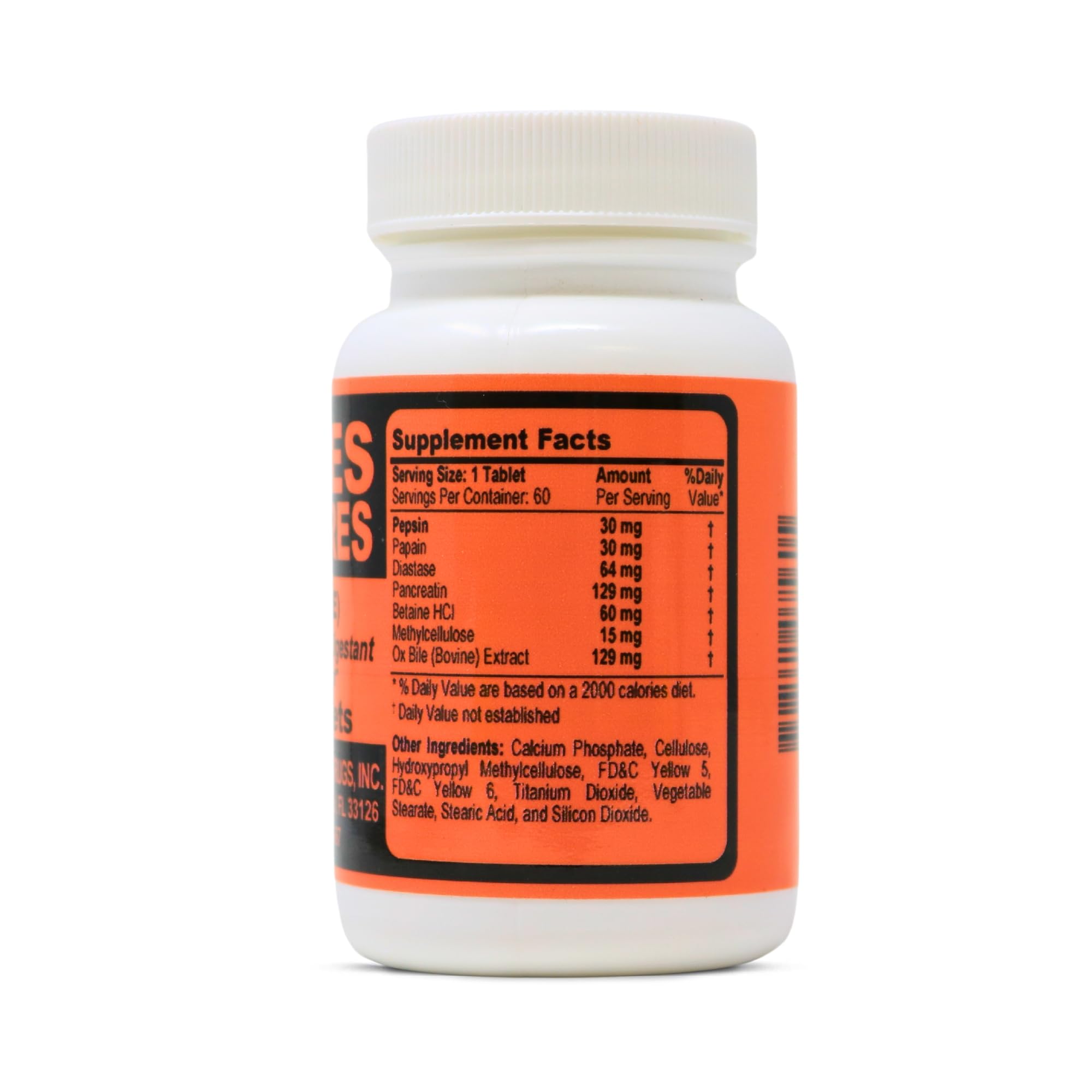 Close-up of Ox Bile Tablets showing tablet texture