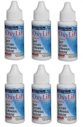 OxyLift Sixpack – 6 bottles of all-natural daily oxygen and mineral booster with ionic minerals, enzymes, and amino acids