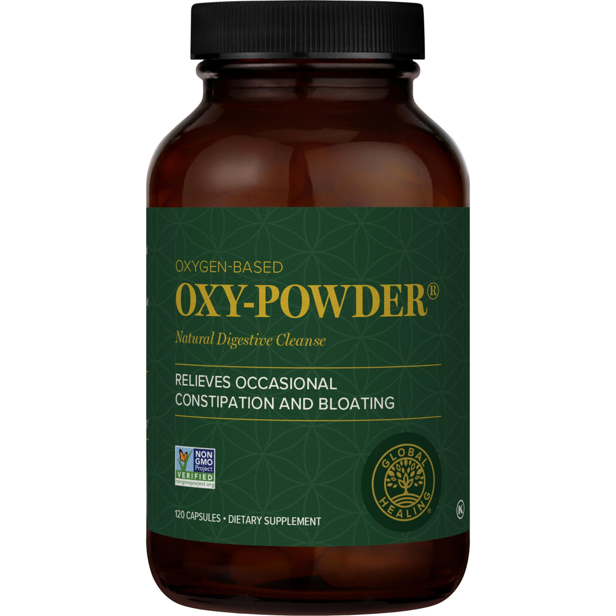 Front packaging view of Oxy-Powder colon cleanser