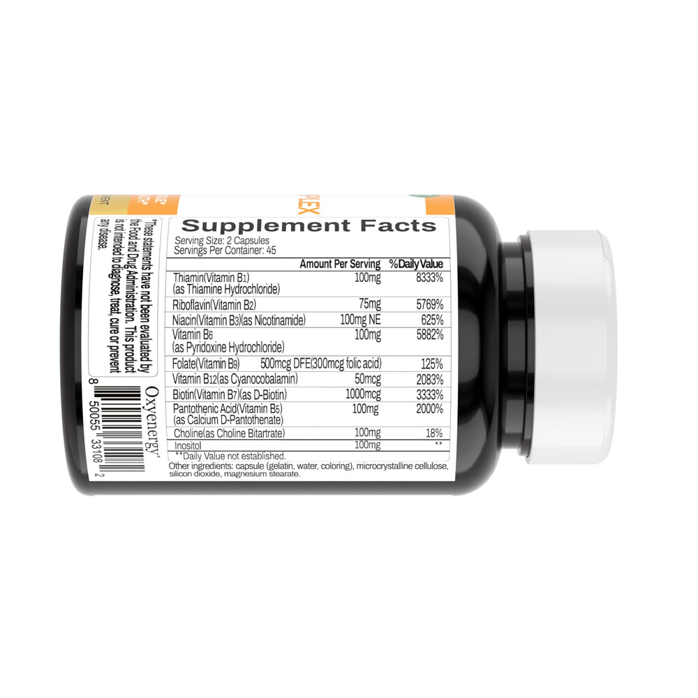 Active forms of B vitamins in OxyEnergy B Complex