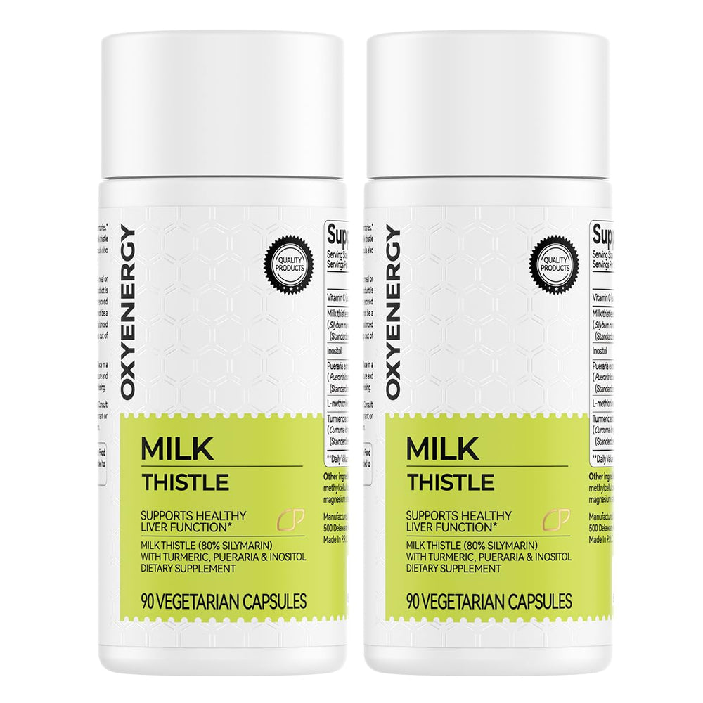 OxyEnergy Milk Thistle 300mg bottle – 90 capsules