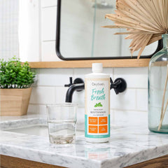 Dentist recommended label on Oxyfresh mouthwash