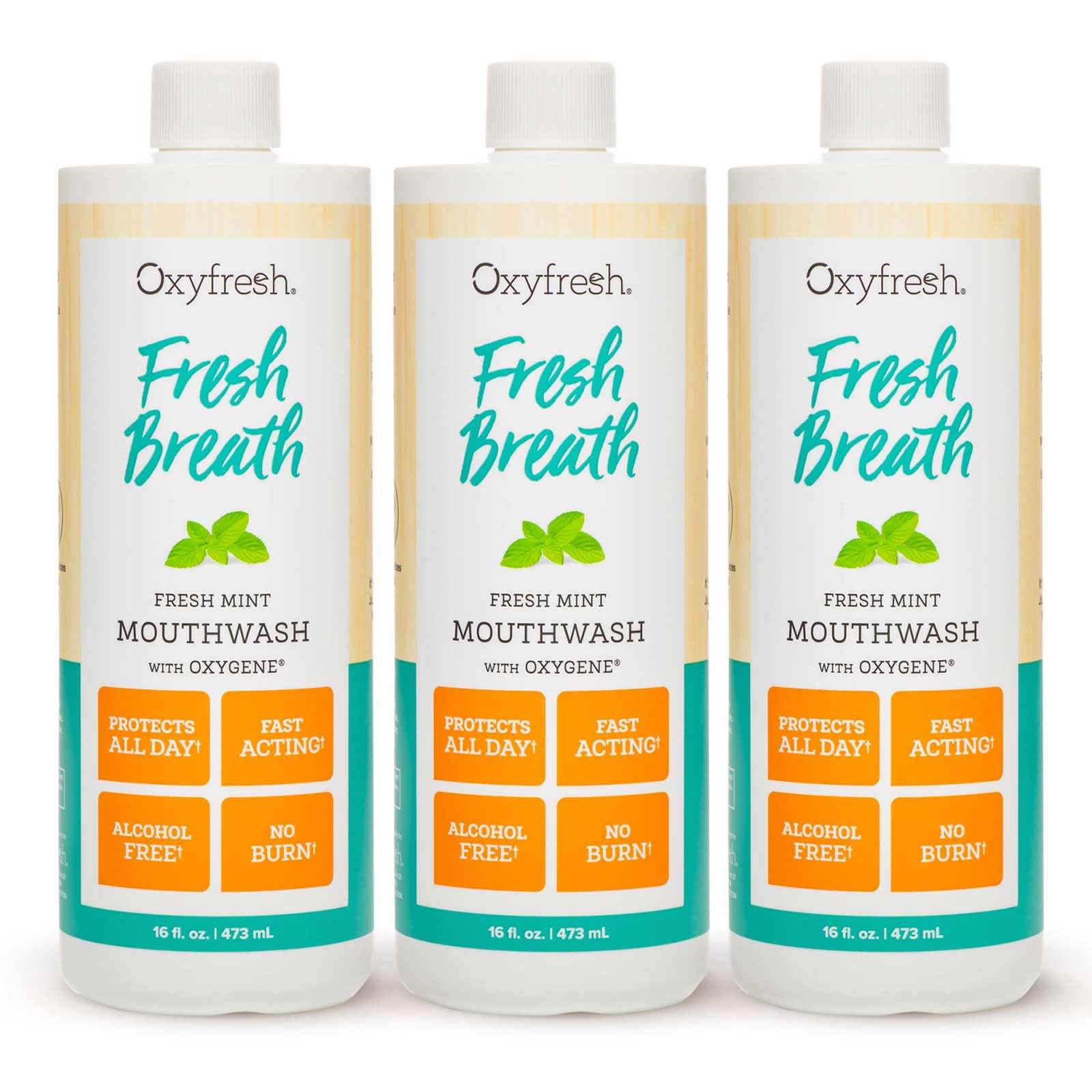 Oxyfresh Fresh Mint Mouthwash bottle and packaging