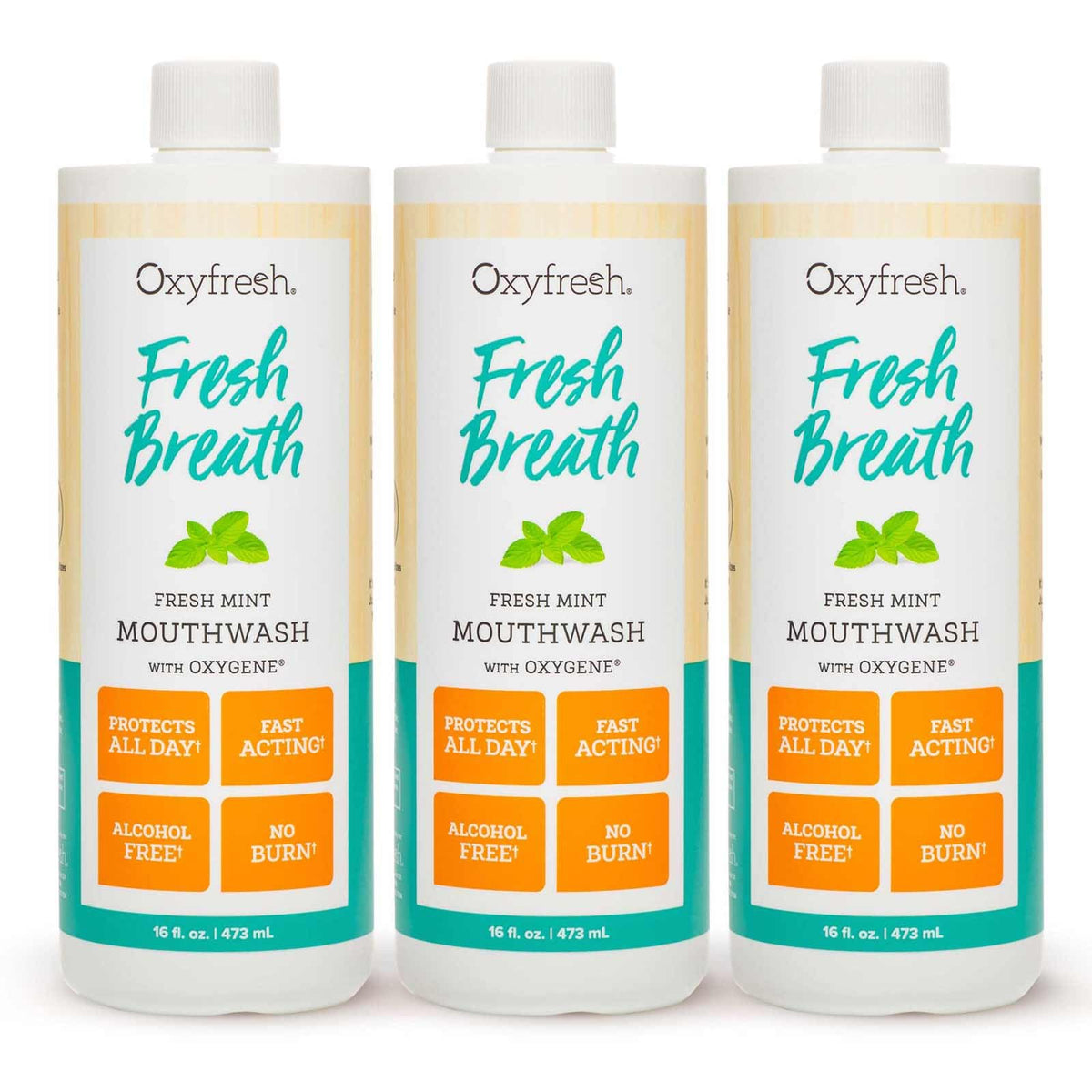 Oxyfresh Fresh Mint Mouthwash bottle and packaging