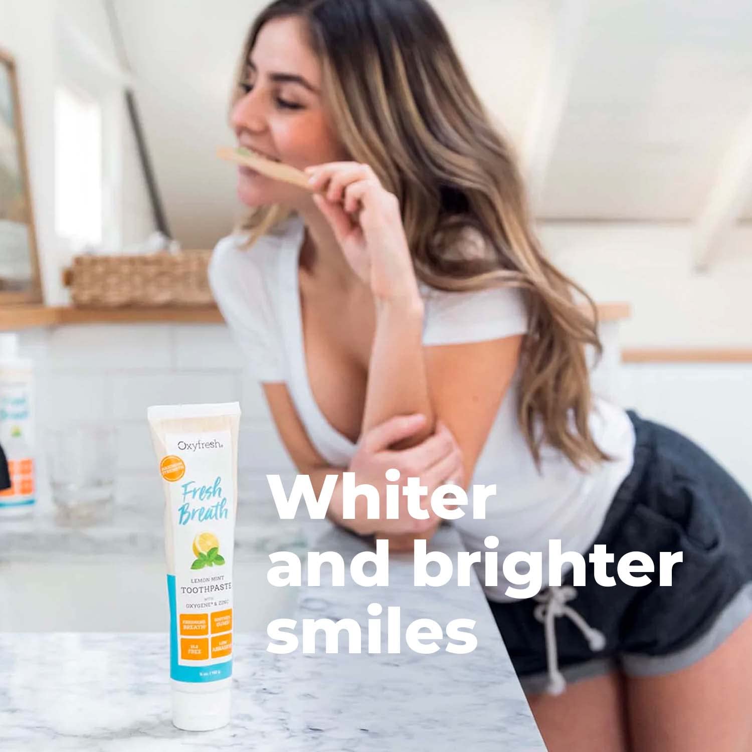 Fresh breath concept with lemon and mint imagery
