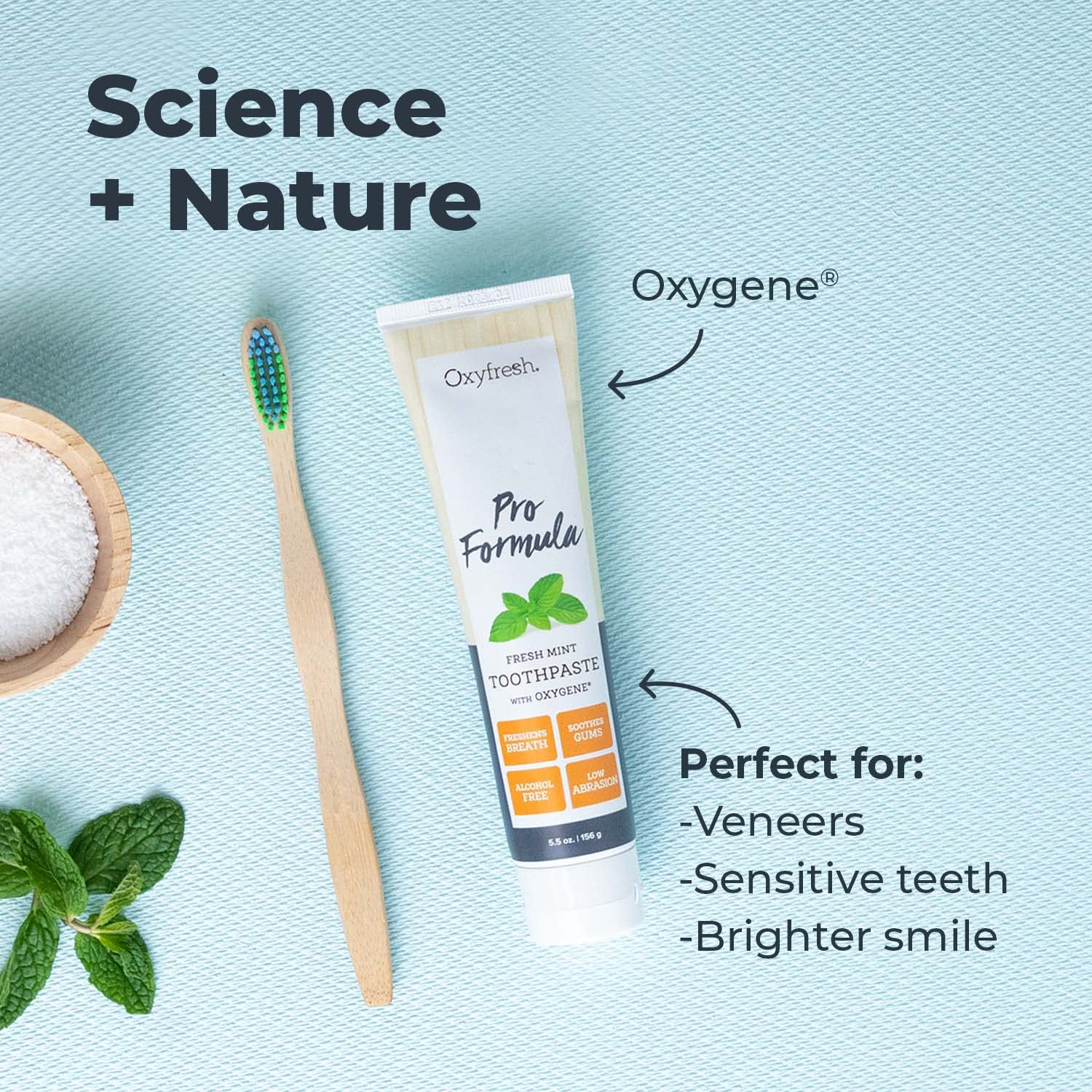 Gentle low abrasion toothpaste texture on toothbrush