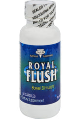 Close-up of Oxylife Royal Flush bottle label