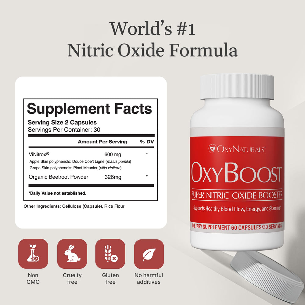 OxyBoost product emphasizing energy and mental clarity