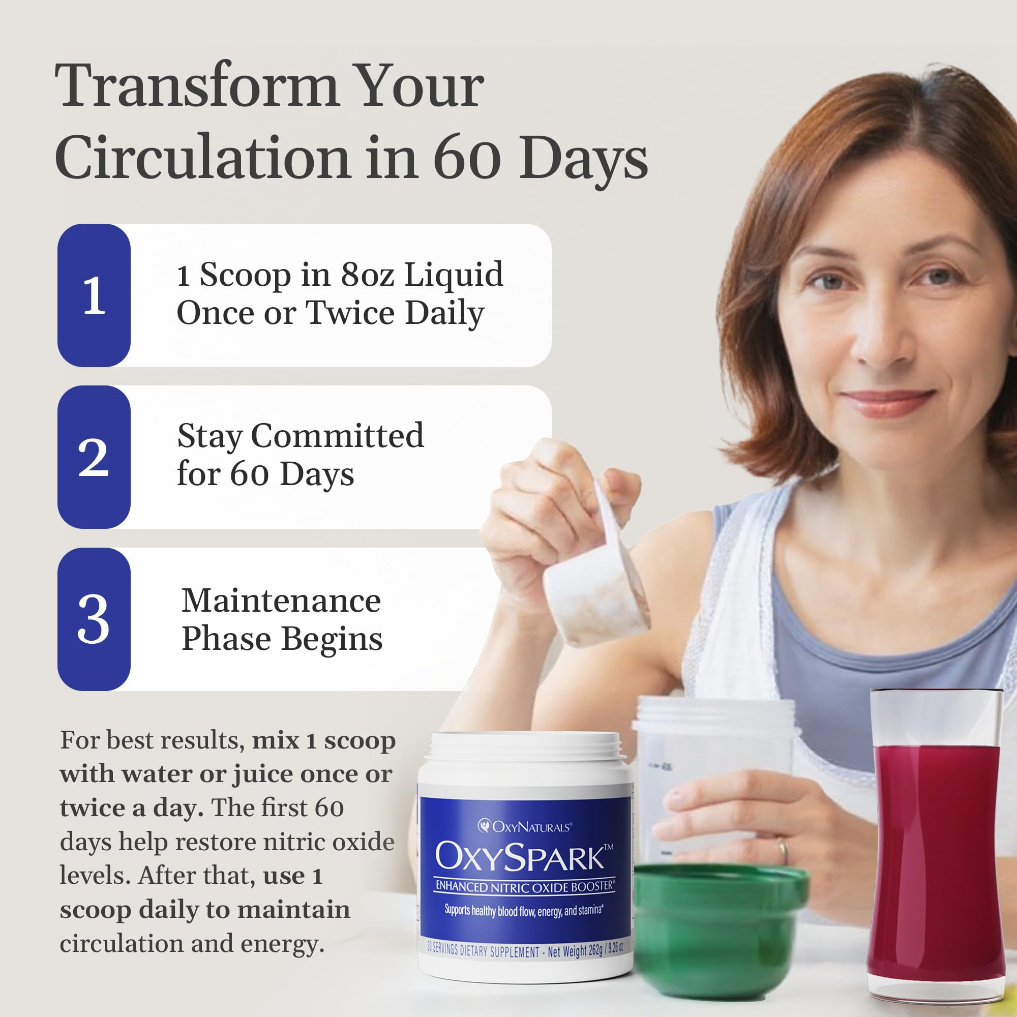 OxyNaturals OxySpark beet root powder close-up with natural color and nutrients