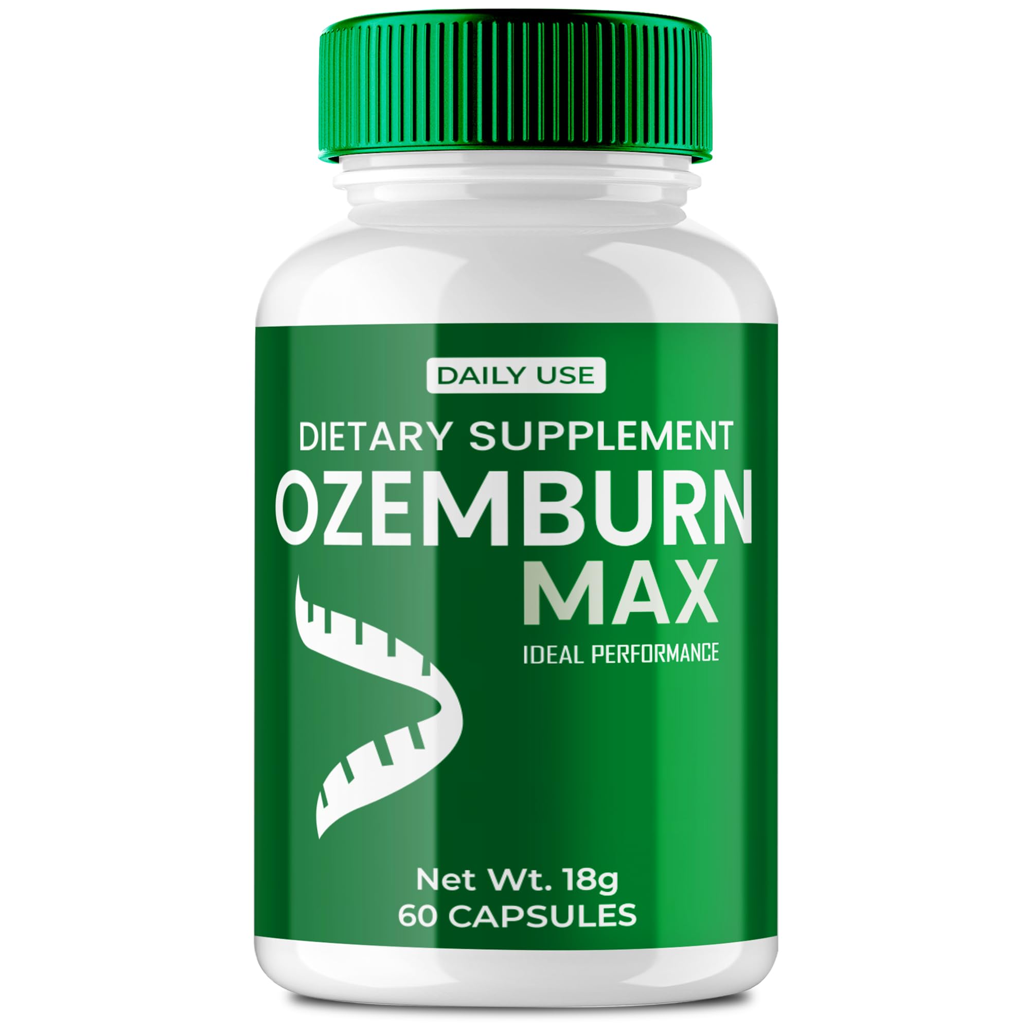 Front view of OzemBurn Max Capsules bottle