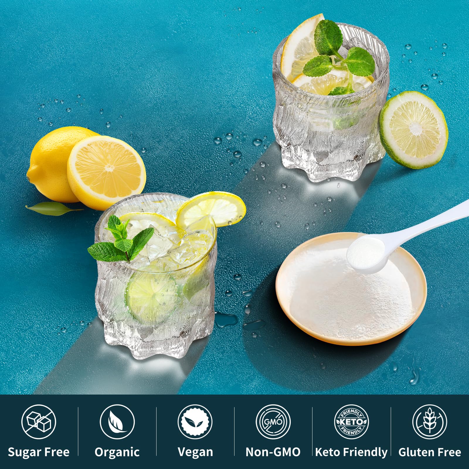 Nutrition highlights: sugar-free, vegan, gluten-free, 0 calories