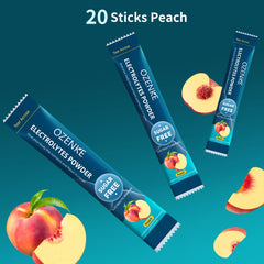 Dissolving OZENKE Peach electrolyte stick in water