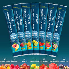 OZENKE Raspberry Electrolyte Packets – Sugar Free, 0 Cal, 40 Sticks