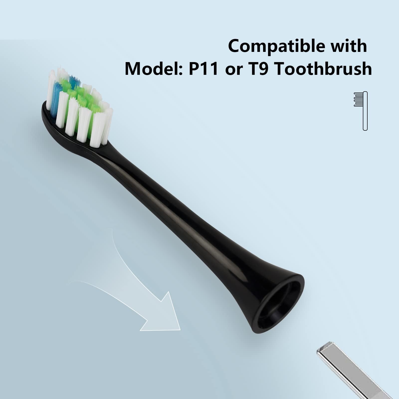 End-rounded bristles for gum and enamel protection