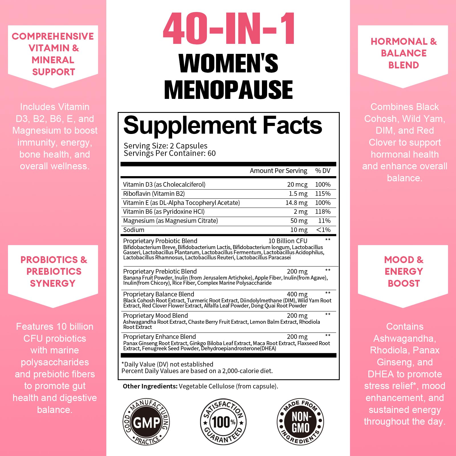 Capsules supporting vaginal pH balance and intimate health