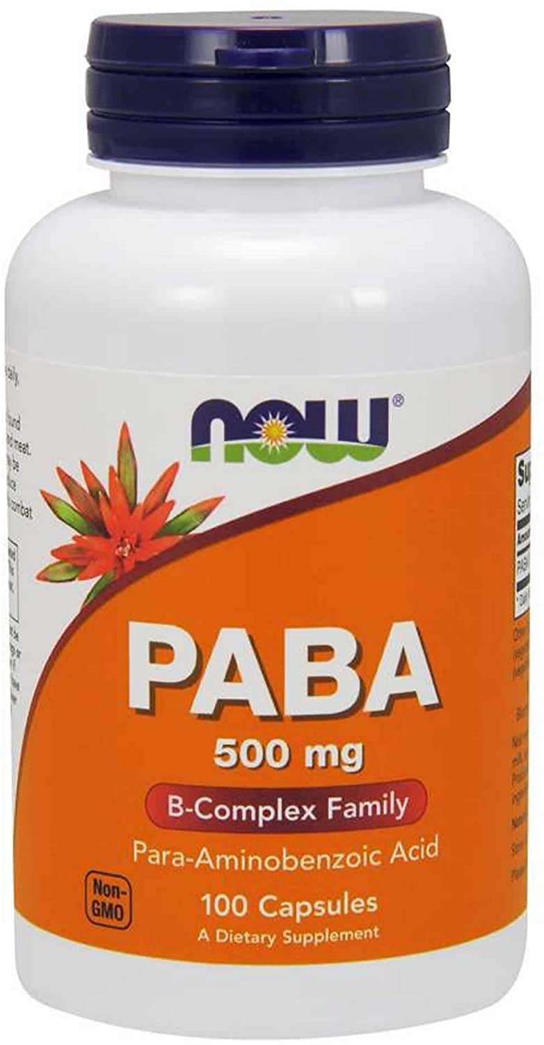 PABA 500mg bottle with 100 capsules — pack of 2