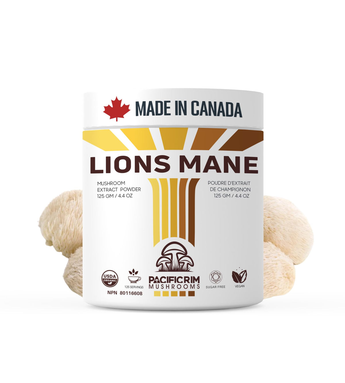 Hero image of Pacific Rim Mushrooms Lions Mane powder