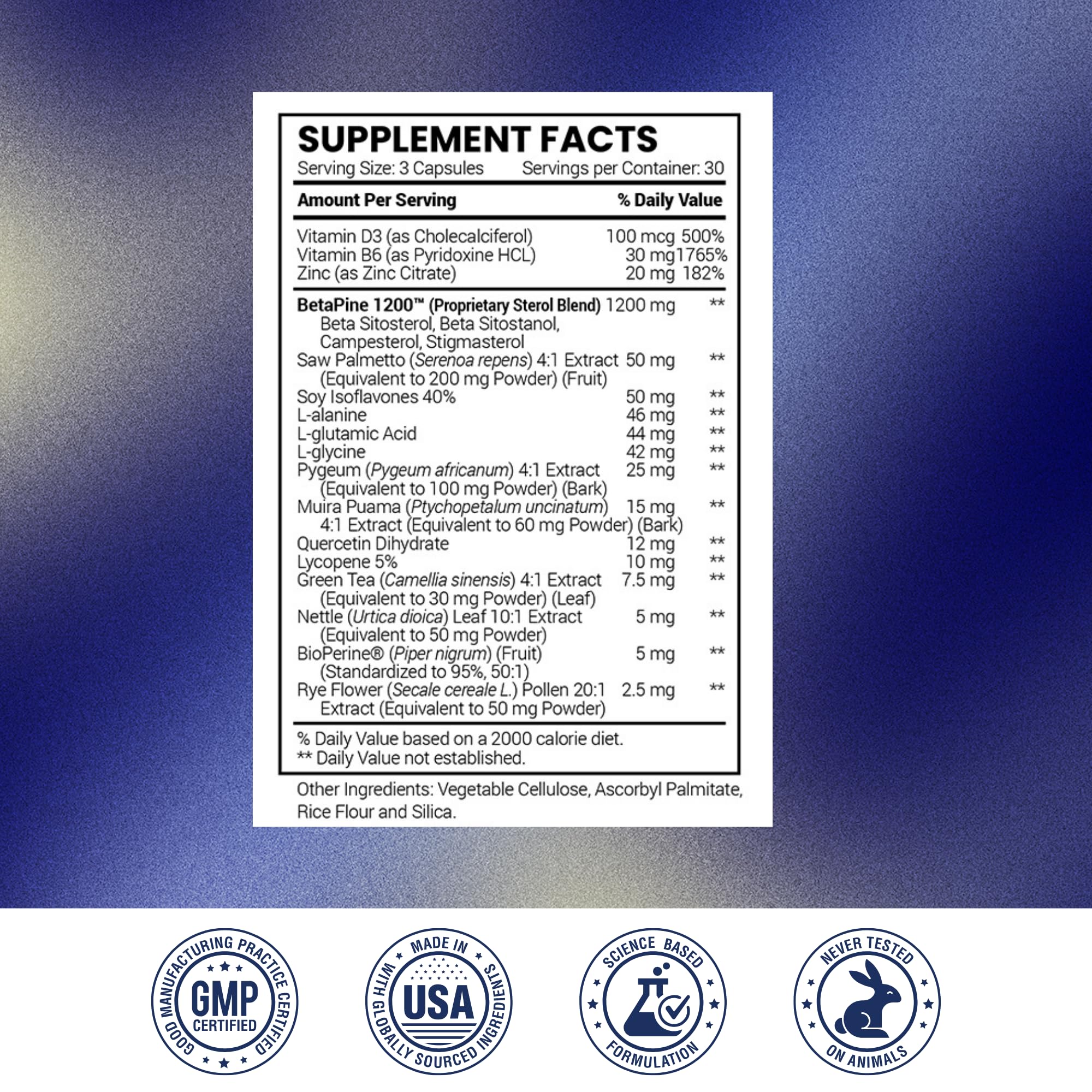 Pack of 3 bottles containing 90 capsules each