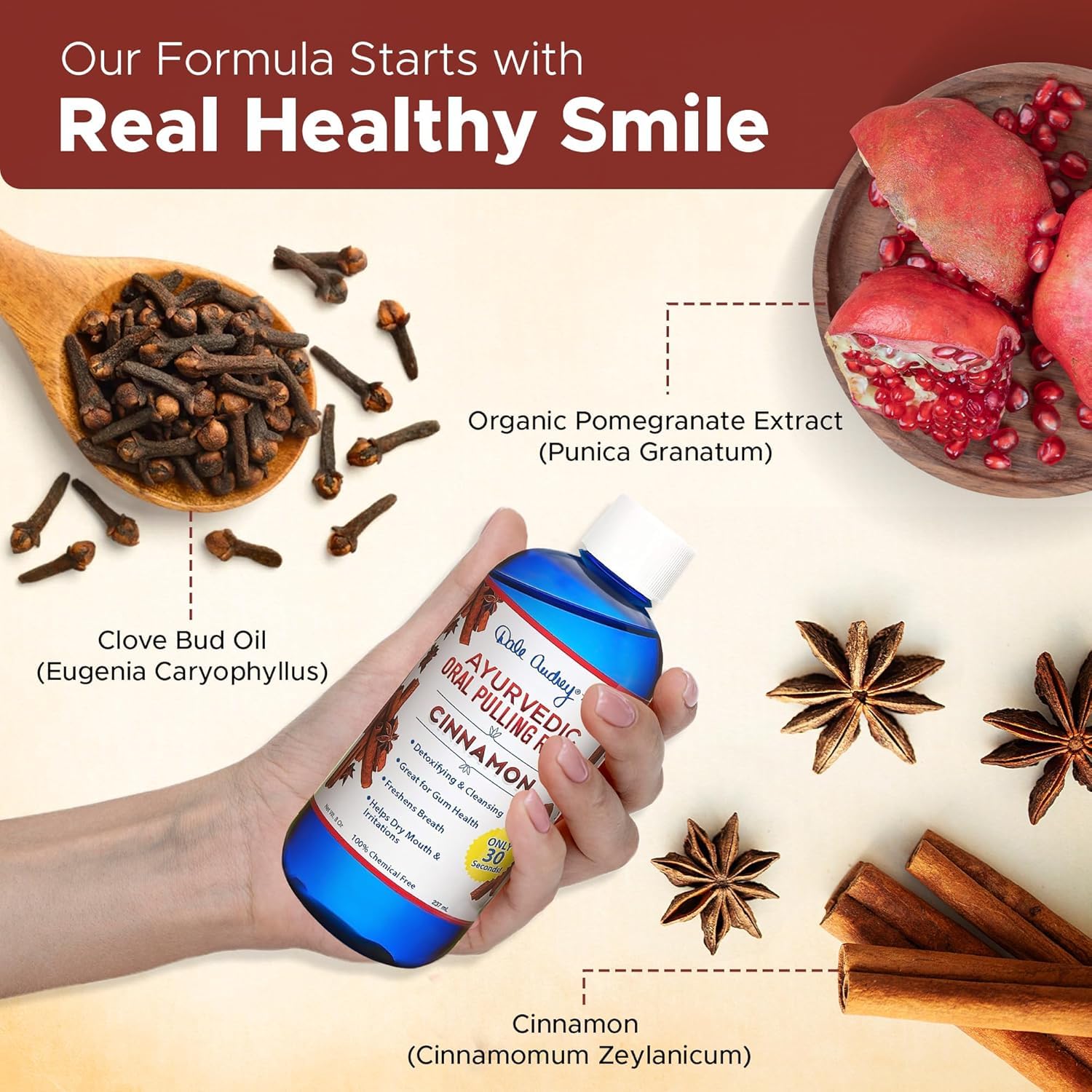 Gums and teeth health benefits from Ayurvedic oil pulling