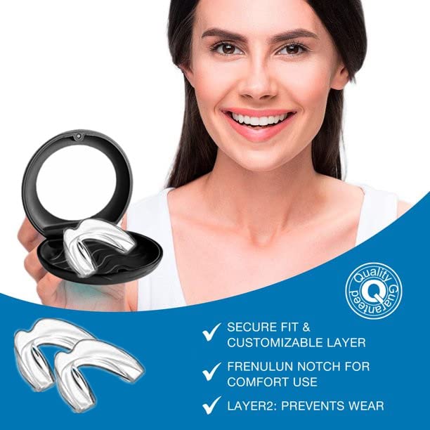 Mouth guard showing comfortable fit designed for all mouth sizes