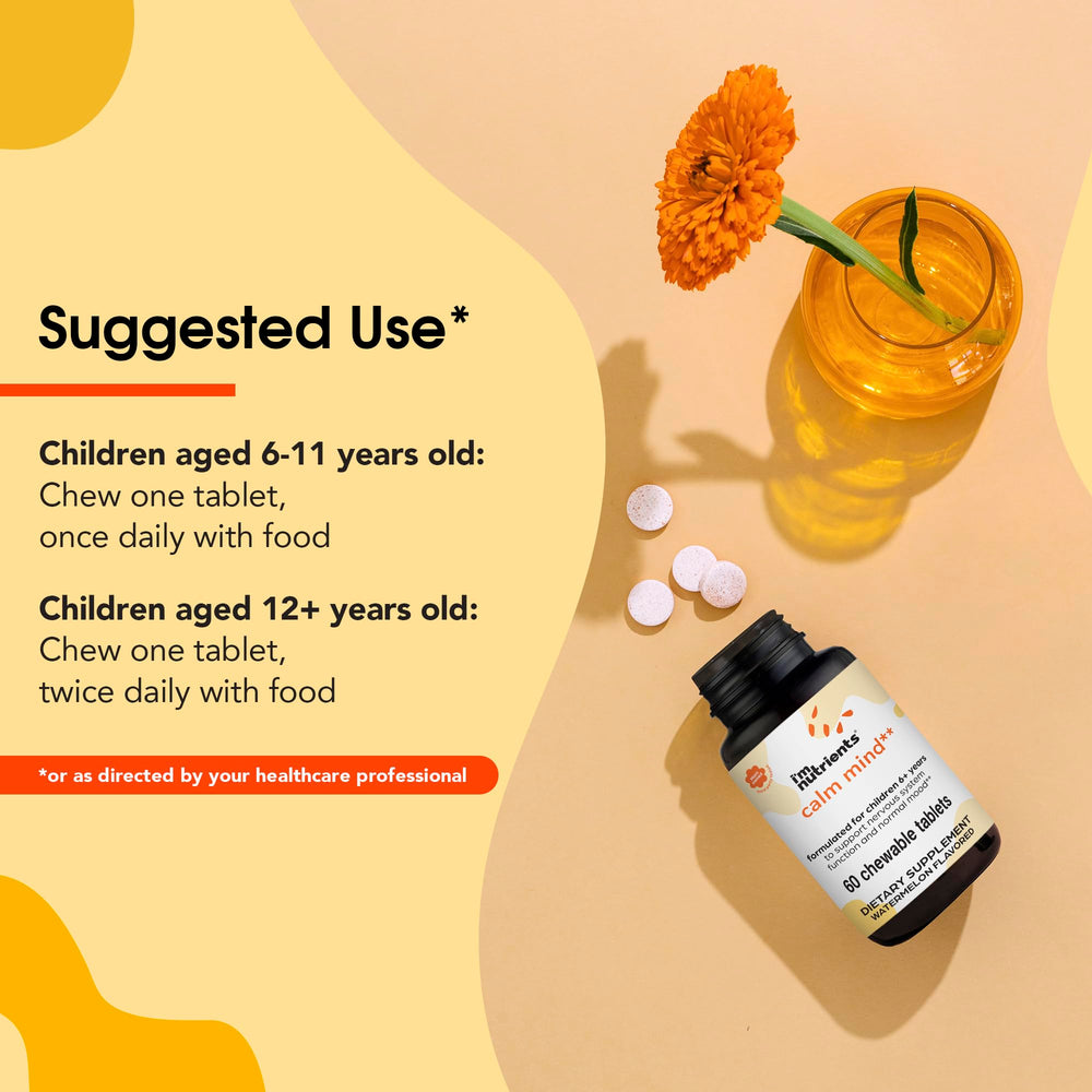 Pack shot of I’m Nutrients Calm Mind 60 chewable tablets