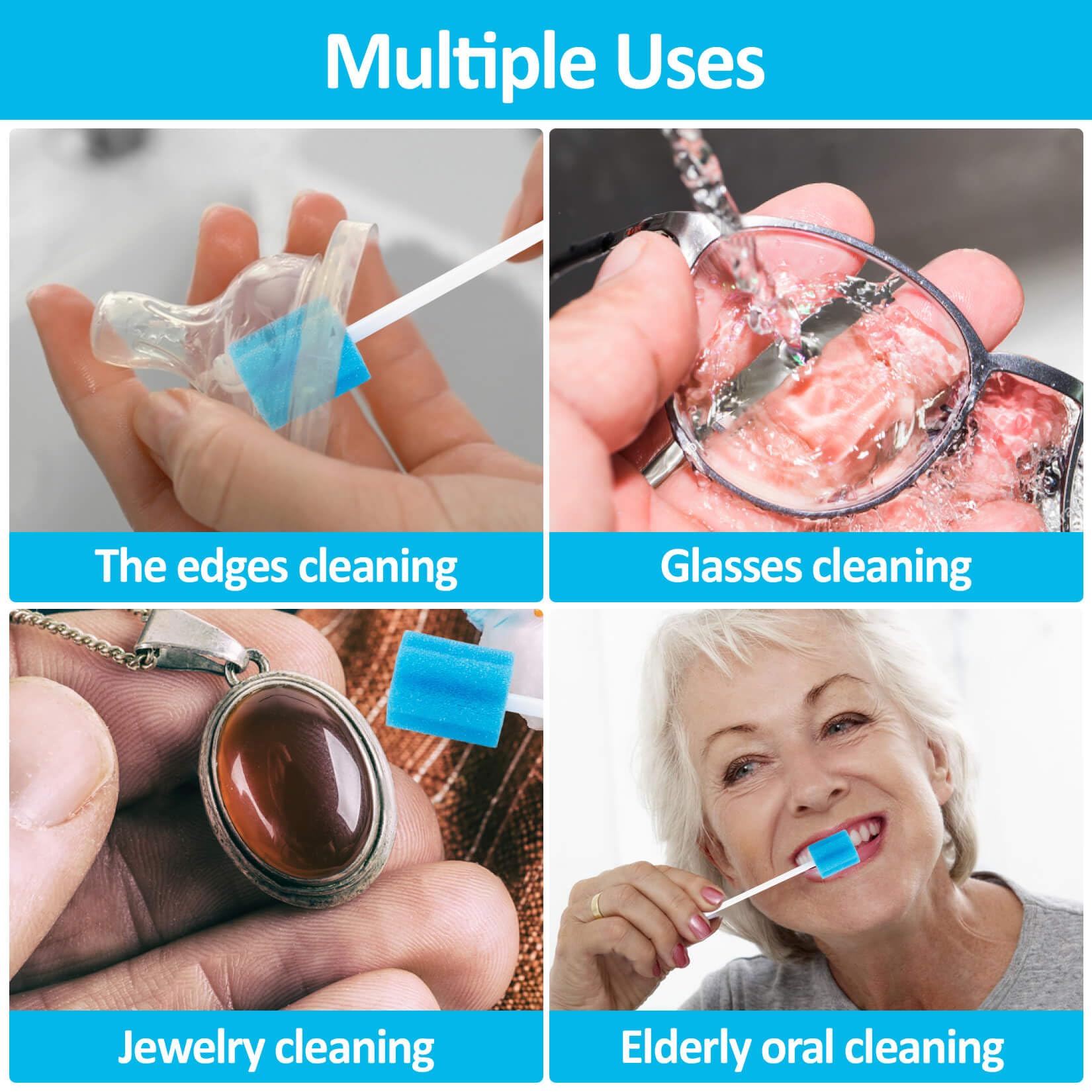 Packaging with 100 oral swab sticks