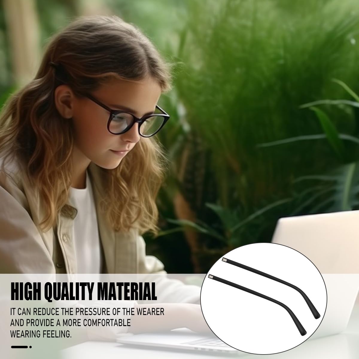 Package contents showing one temple arm and screwdriver