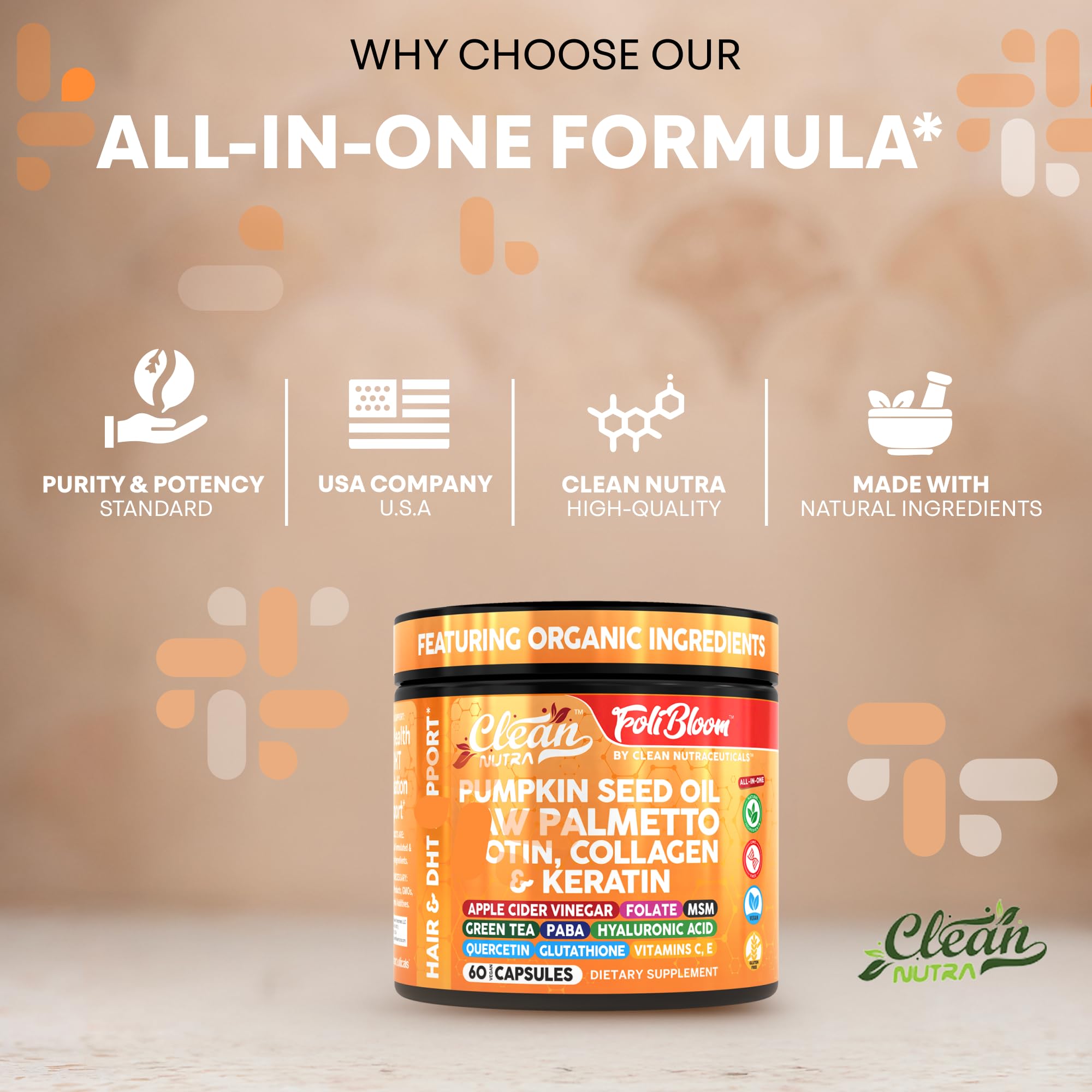 Packaging with bottle and measuring spoon