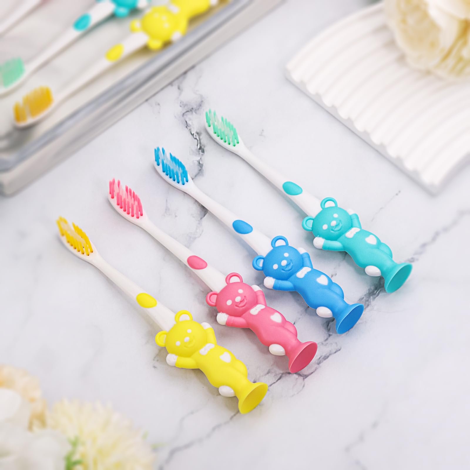 Packaged children's toothbrushes ready for gifting