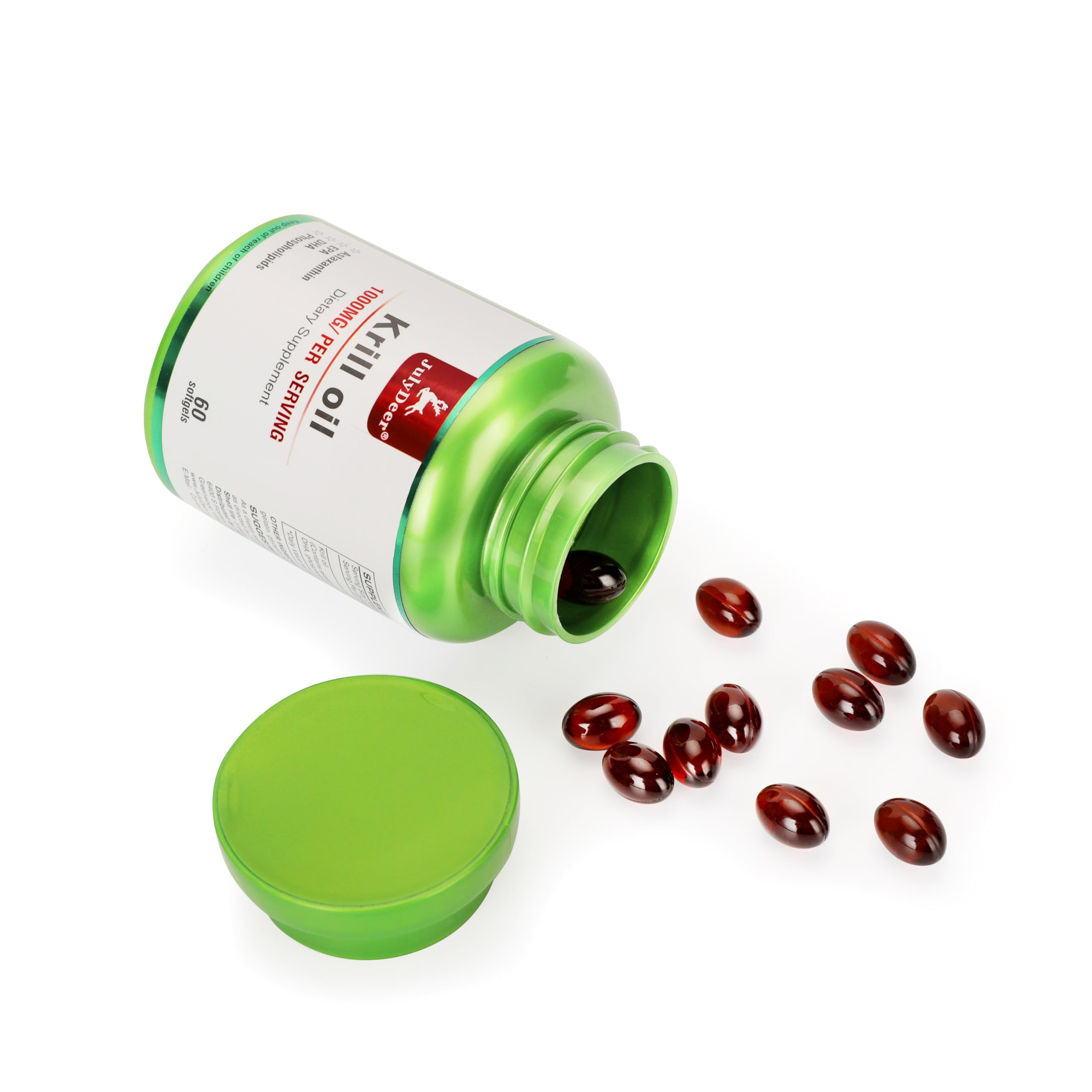 Packaging showing 120 softgels across two bottles