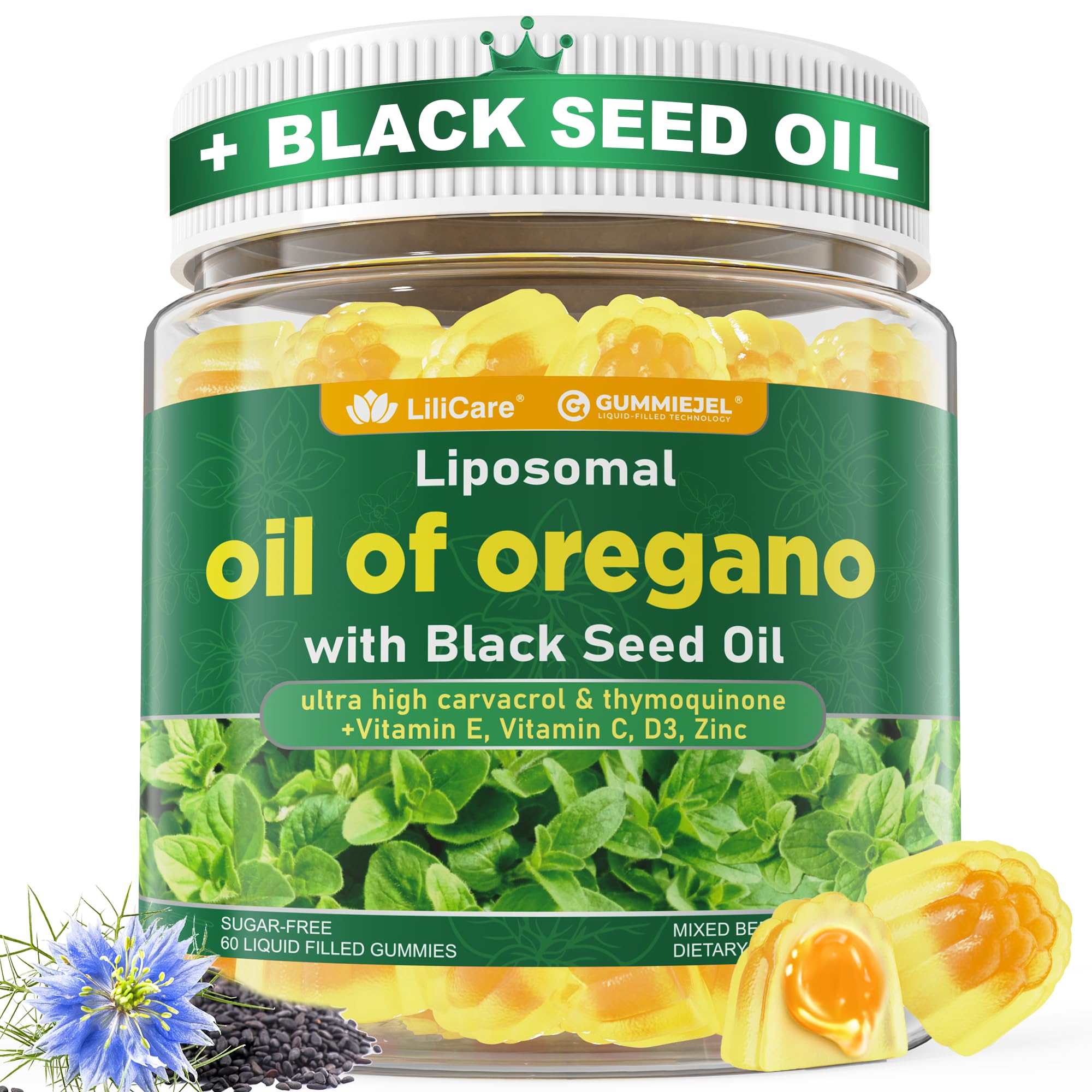 Front view of the 2-month supply packaging