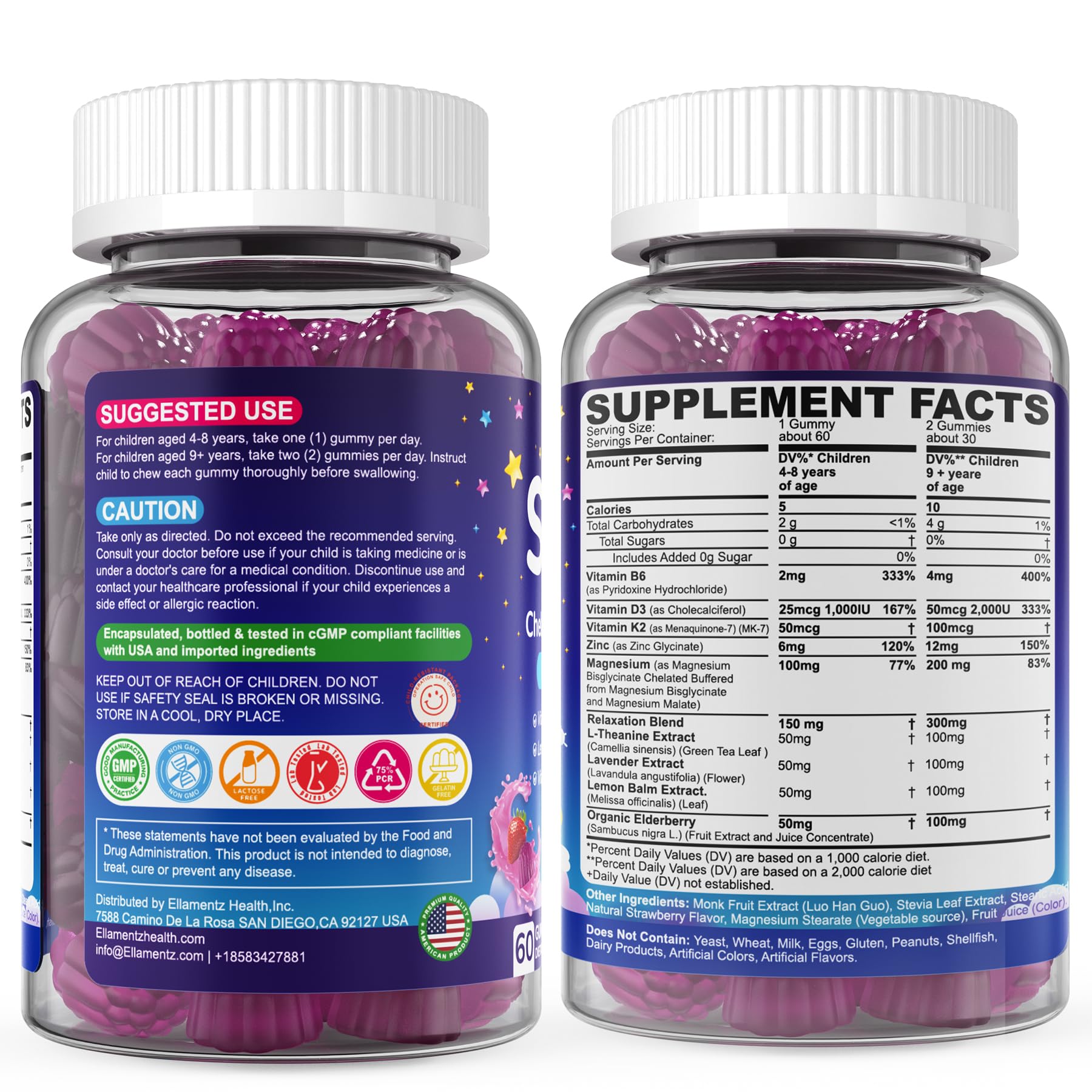 2-pack box packaging for Kids Sleep Gummies