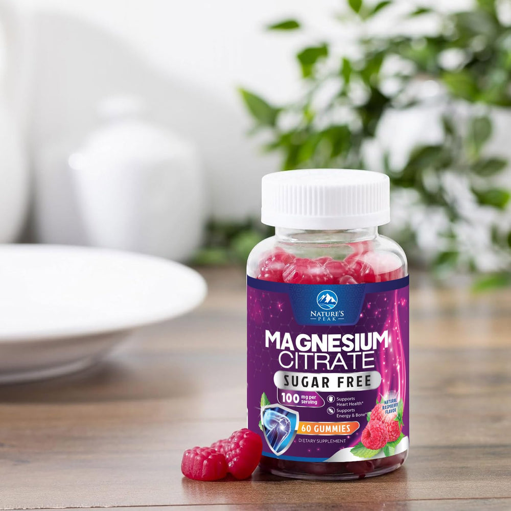 Packaging of 60 magnesium citrate gummies